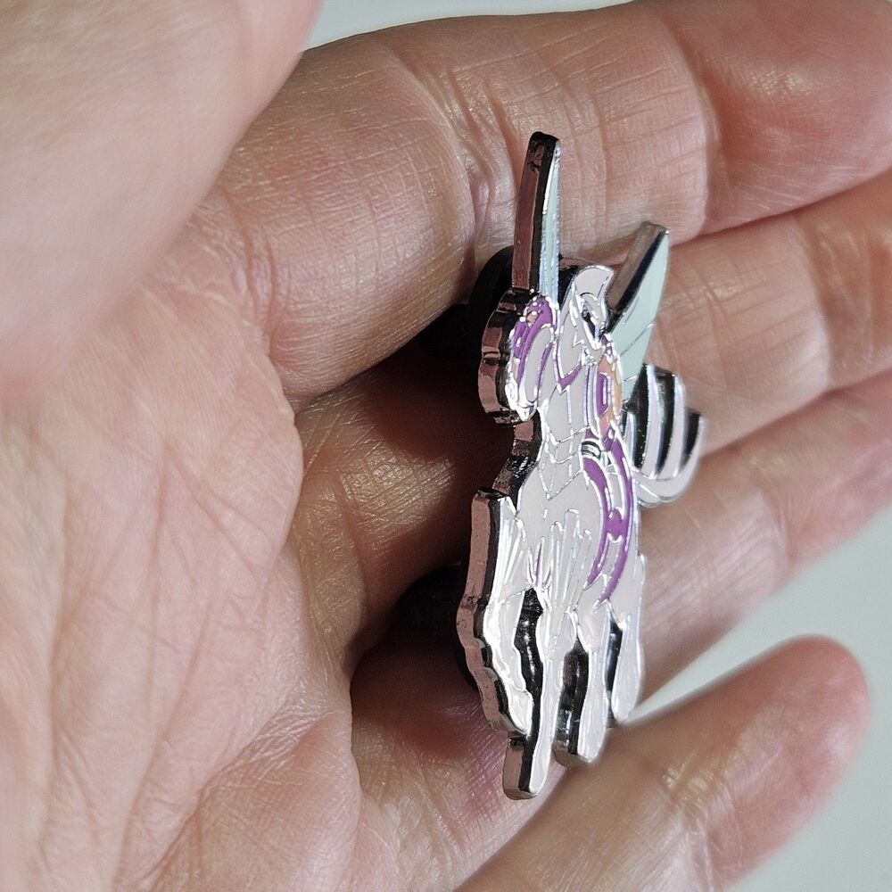 Pokemon Origin Forme Palkia Pin TCG Badge Accessories Silver Tone Pink Enamel - Picture 4 of 10